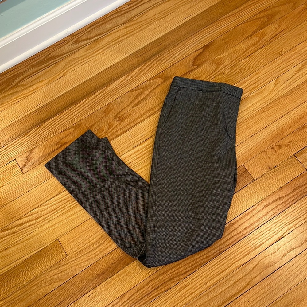 Mario Serrani Italy Black & Gray Textured Dress Pants, Size 10